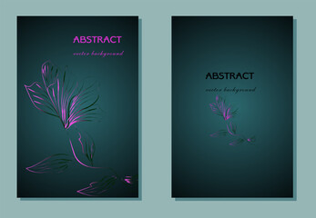 Abstract art vector background.
Luxury invitation card background with
  artistic flower
  and botanical leaves,
organic forms. Happy birthday card template, greeting cards,
flyers, invitations, parti