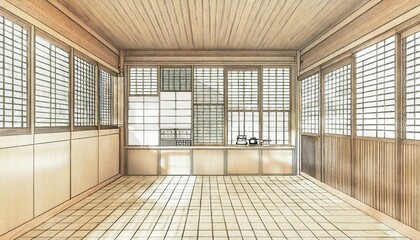 Obraz premium 日本の古風な家屋