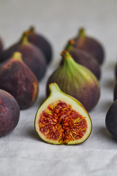 Minimalist composition with figs