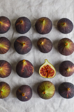 Minimalist composition with figs