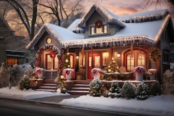 Fototapeta premium Christmas Lights - Generative AI