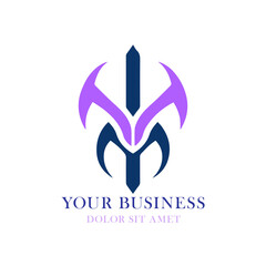 abstract rune symbol tribal logo template for business