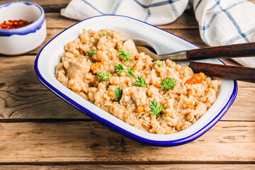 Healthy Chicken and brown Rice Pilaf