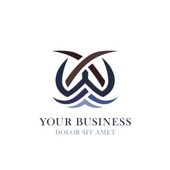 abstract rune symbol tribal logo template for business