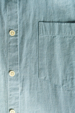 Gray shirt pocket and placket