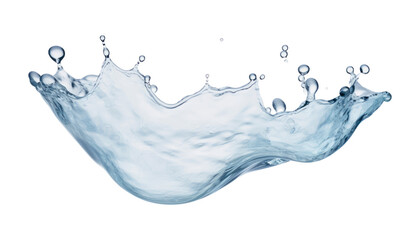 water splash isolated on transparent background cutout