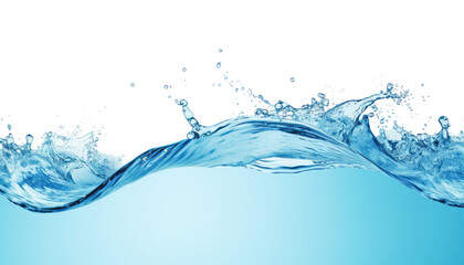 water splash isolated on transparent background cutout