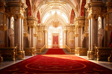 golden palace castle on background
