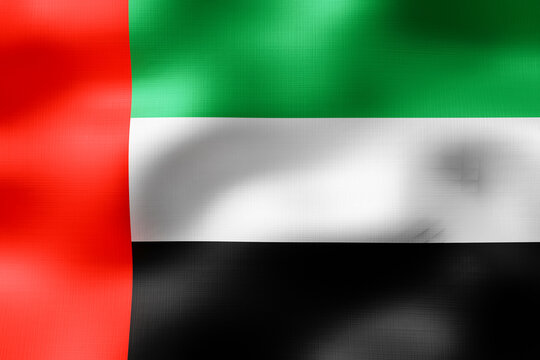 United Arab Emirates - textile flag - 3d illustration