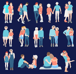 Obraz premium set of people