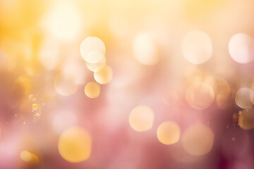Obraz premium Yellow, pink and golden background with light bokeh. 