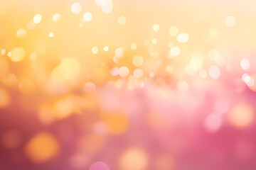 Fototapeta premium Yellow, pink and golden background with light bokeh. 