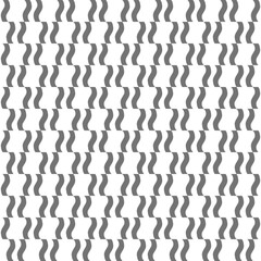 Seamless vector ornament. Modern wavy background. Geometric modern wavy gray and white pattern