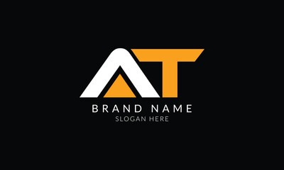 at creative white orange letter logo design.