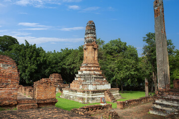 タイ国アユタヤの遺跡ワット・ボロム・プッターラーム