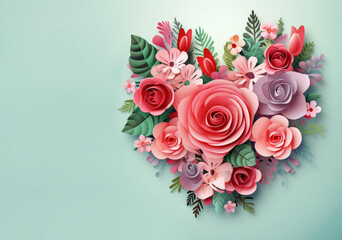 Heartfelt Greetings: Exquisite Paper Art Valentine's Day Card