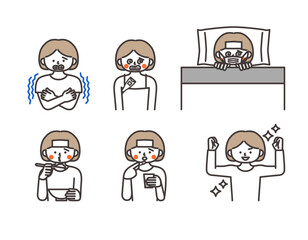 風邪をひいて治るまで