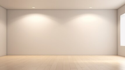 3d rendering of the empty living room with a natural light.