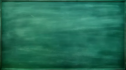 Foto op Plexiglas Green Chalkboard. Chalk texture school board display for background. chalk traces erased with copy space for add text or graphic design. Education concepts background. generative AI. © mhebub