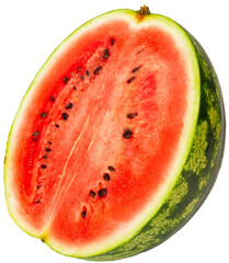 Pół arbuza bez tła | Half of watermelon with no background - obrazy, fototapety, plakaty