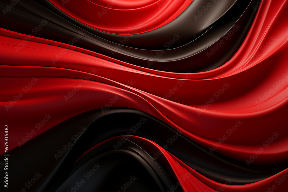Poster generative ai collage image of vivid bright waves dynamic flow curve