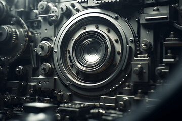 Fototapeta na wymiar closeup of mecanical gears
