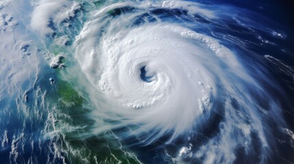 Satellite images of a hurricane from a satellite