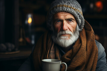 Young person at home sitting relaxing in living room made with generative ai