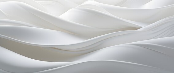 Obraz premium a background of white curved creased fabric, in the style of multi-layered geometry, piles/stacks, light-filled, slide film, minimalist ceramics, photo taken with nikon d750, use of paper