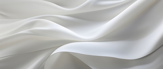 Naklejka premium a background of white curved creased fabric, in the style of multi-layered geometry, piles/stacks, light-filled, slide film, minimalist ceramics, photo taken with nikon d750, use of paper