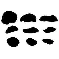 和風素材　筆跡のイラストセット　ベクター