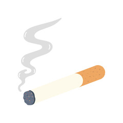 Cigarettes butt with smoking doodle