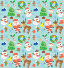 クリスマス柄のシームレスパターン