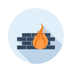 Firewall Icon. Business icon, color icon, business logo.