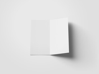 DL Bifold Brochure Flyer Mockup 3D Rendering