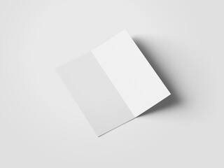 DL Bifold Brochure Flyer Mockup 3D Rendering