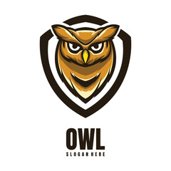 Illustration Head Owl Mascot Logo