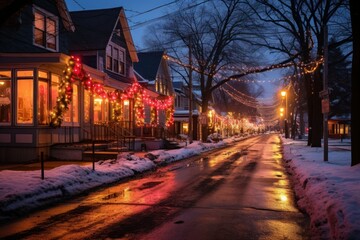 Obraz premium Christmas Lights - Generative AI