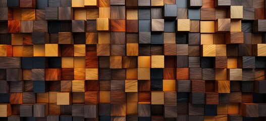 Drewniane klocki ułożone w teksturę. 