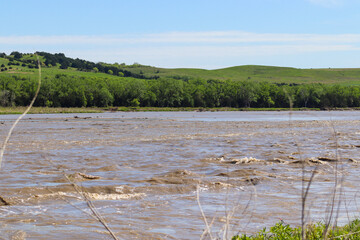 Niobrara River Missouri River near Lynch Nebraska . High quality photo