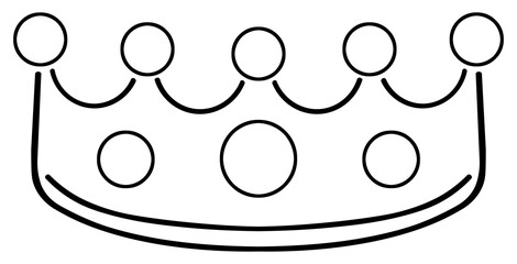 Black line icon crown