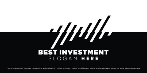 Fototapeta na wymiar Investation or Investmen logo with creative contrast elements