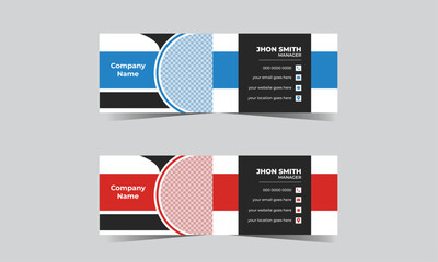 Free vector email signature design and professional business cover design template
