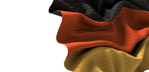 Flag of Germany. Wide format 3D illustration. State symbol of the Federal Republic of Germany.