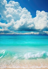 Obraz premium tropical beach background on sunny day