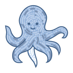 octopus icon. cartoon of animal vector icon for web design isolated on white background