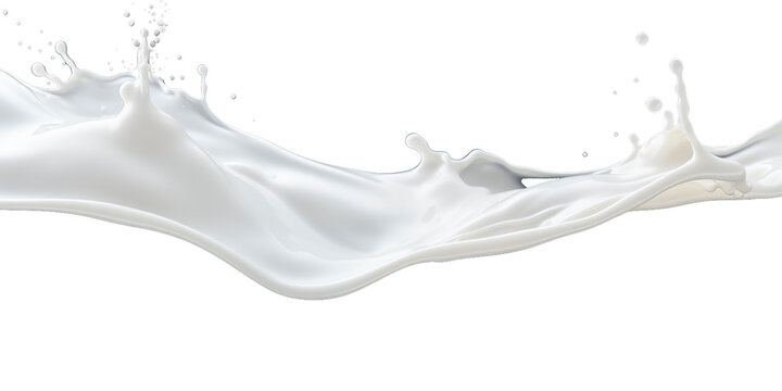  photorealistic image of a splash of milk. splash of white milk, cream with drops and splashes.