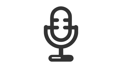 Record Microphone vector icon. The symbol microphone for web site. Illustration retro microphone for mobile apps.
