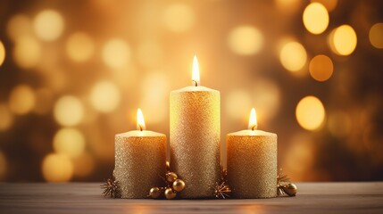 Christmas Candles and Lights Decoration for Festive Holiday Celebrations - Warm Glow and Tradition