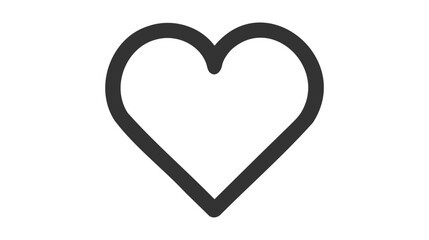 Heart icon. Isolated over white background. Love symbol